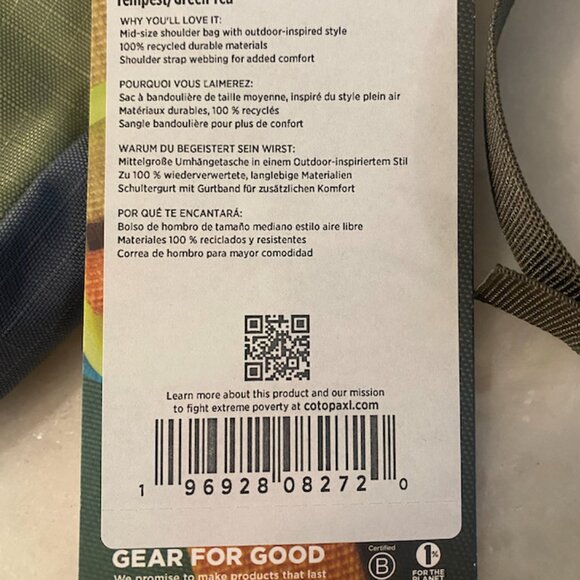 Cotopaxi Bag-Trozo 8L Shoulder Bag in Tempest/Green Tea - Picture 2 of 3